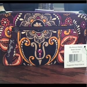 Vera Bradley zip around wallet